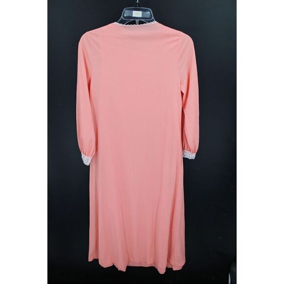 Vintage Gossard Artemis night gown and robe women's size small Peach With White - Picture 7 of 12